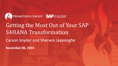 11.6.24 Getting the Most Out of Your SAP S4HANA Transformation