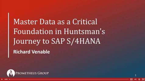 Huntsman Master Data Webinar Screenshot